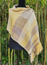 Load image into Gallery viewer, Small Poncho in Yellow, White and Brown
