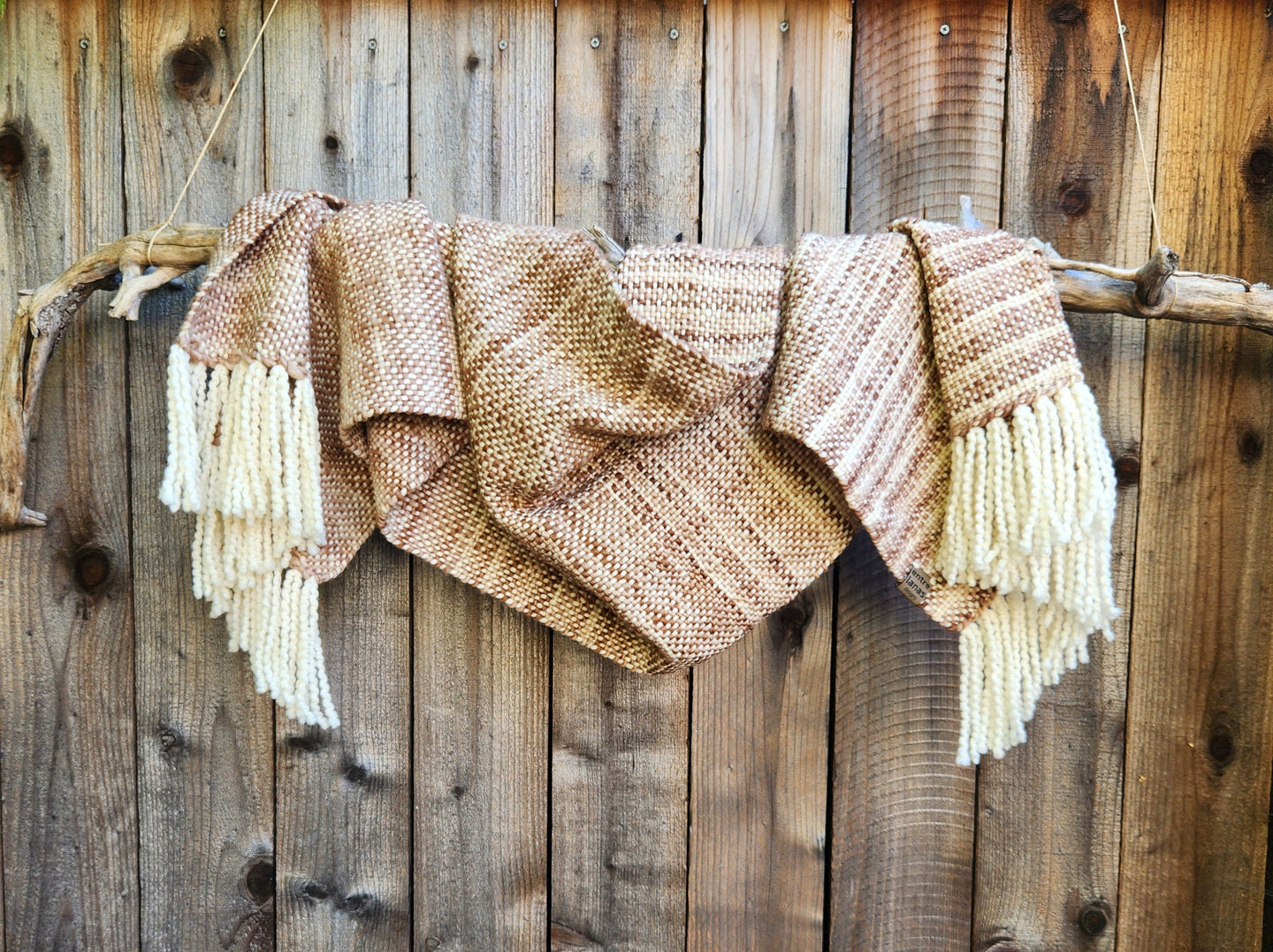 White and Brown Shawl