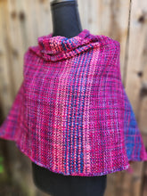 Load image into Gallery viewer, Small Poncho in Fuchsia and Blue
