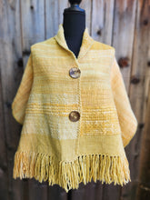 Load image into Gallery viewer, Small Poncho in Yellow and White
