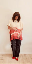 Load image into Gallery viewer, White and Red Ruana
