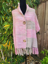 Load image into Gallery viewer, Small Poncho in Soft Pink and Beige
