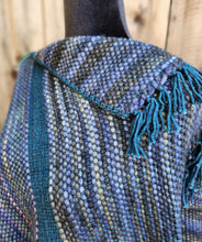 Load image into Gallery viewer, Poncho in Blue and Green
